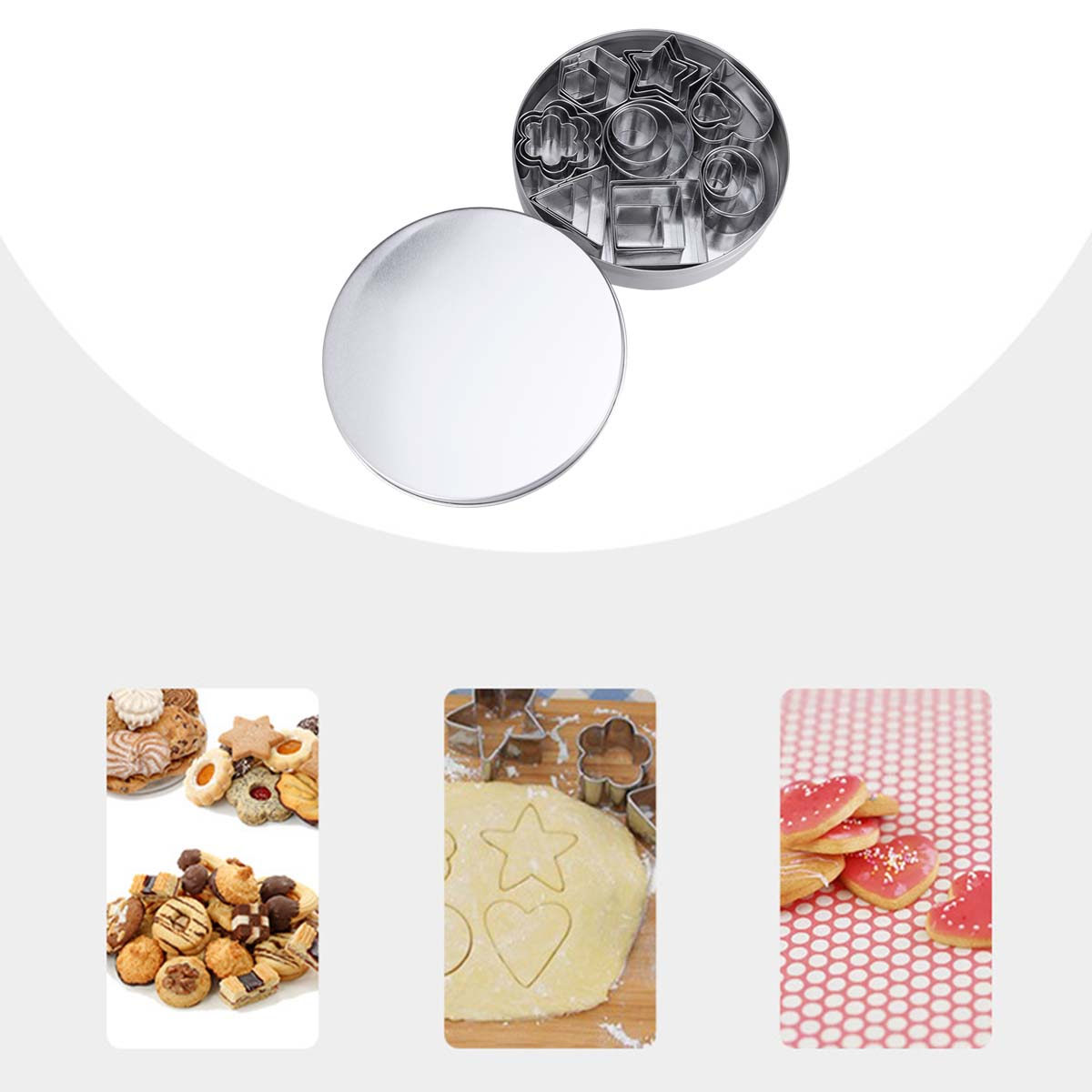 Baking Kitchen Set - Set di tagliabiscotti in acciaio inossidabile,
