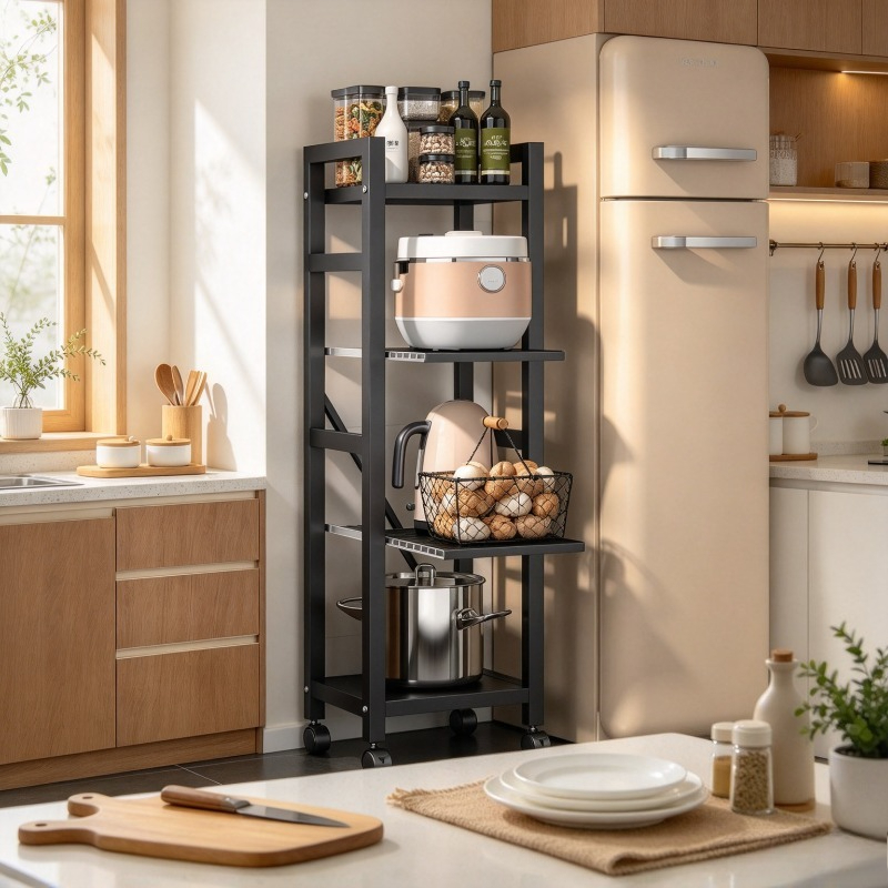 Kitchen Baking Cart - Portaoggetti da cucina estraibile, scaffale da